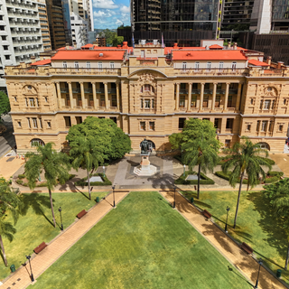 Aerial Image of Queen's Garden in Brisbane CBD-Brisbane Unexpected-Brisbane Tours-Brisbane Must Do-What To Do In Brisbane